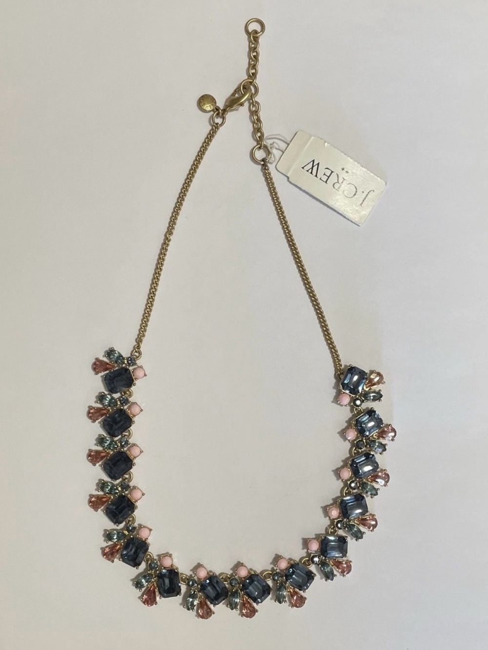 J Crew Mixed Crystal Statement Bib Necklace NEW With Tags A1405 - Picture 9 of 10
